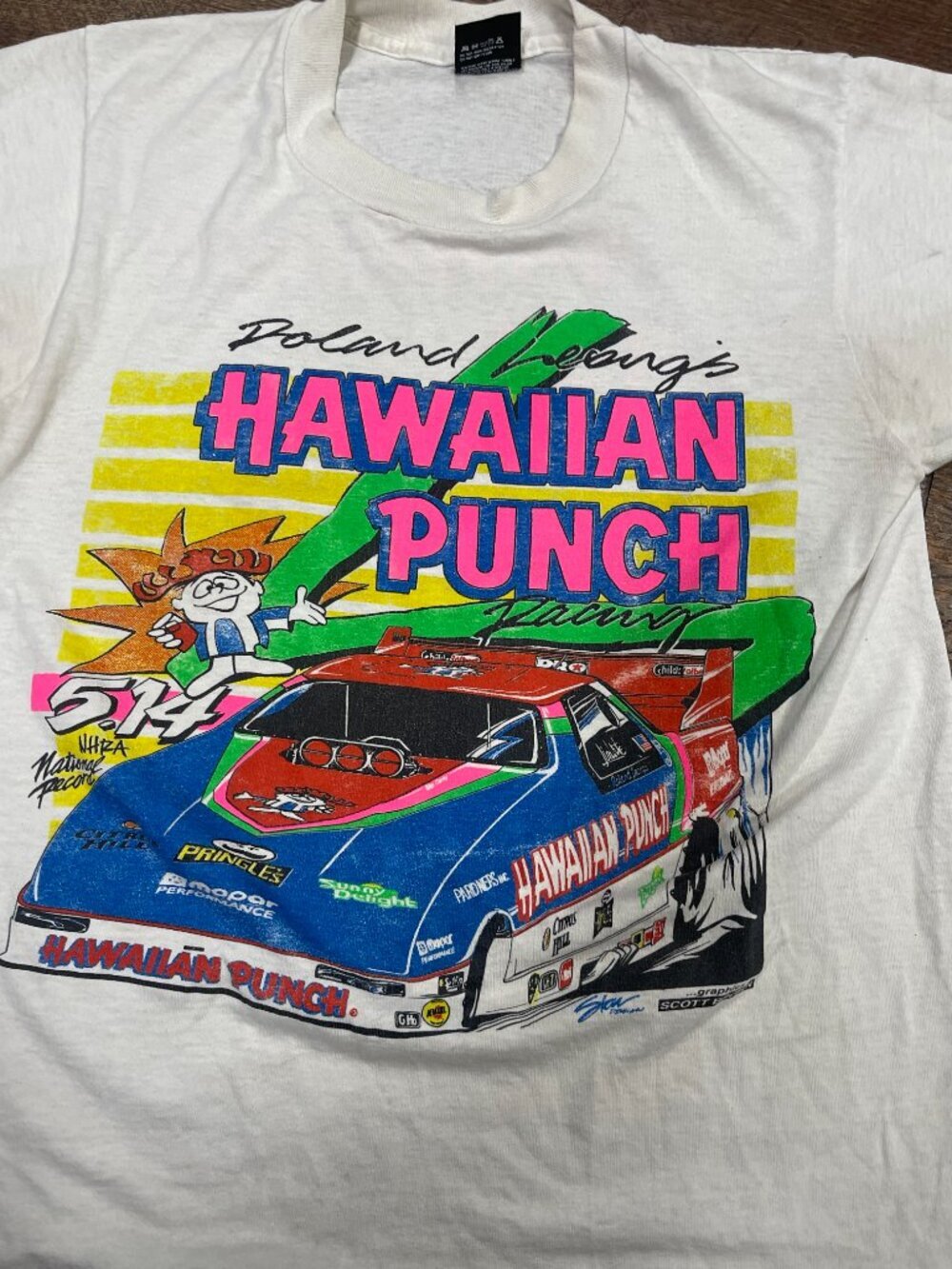 Vintage Hawaiian Punch NHRA Funny Car Double Sided Tee USA - Picture 8 of 8